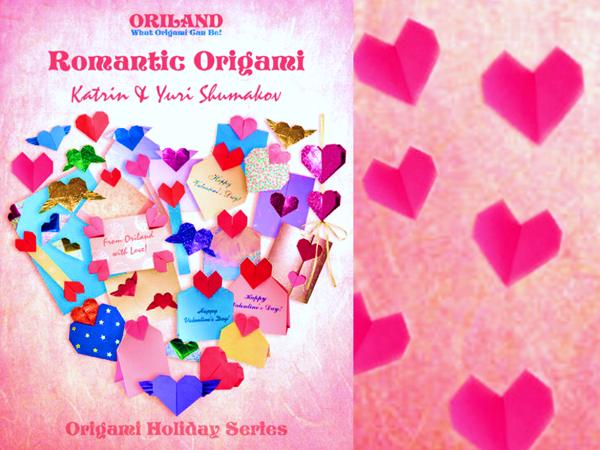Boek van Oriland met romantische origami