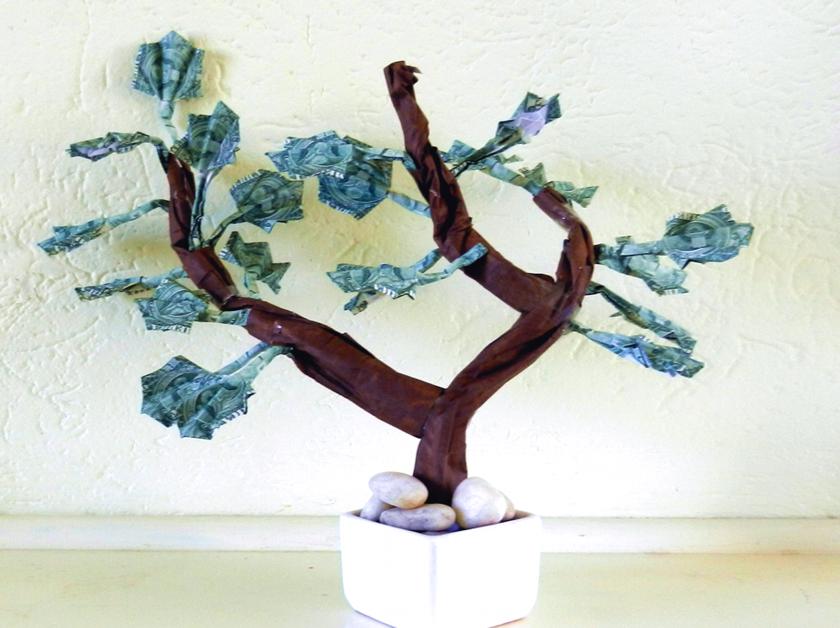 Bonsai Origami Money Tree