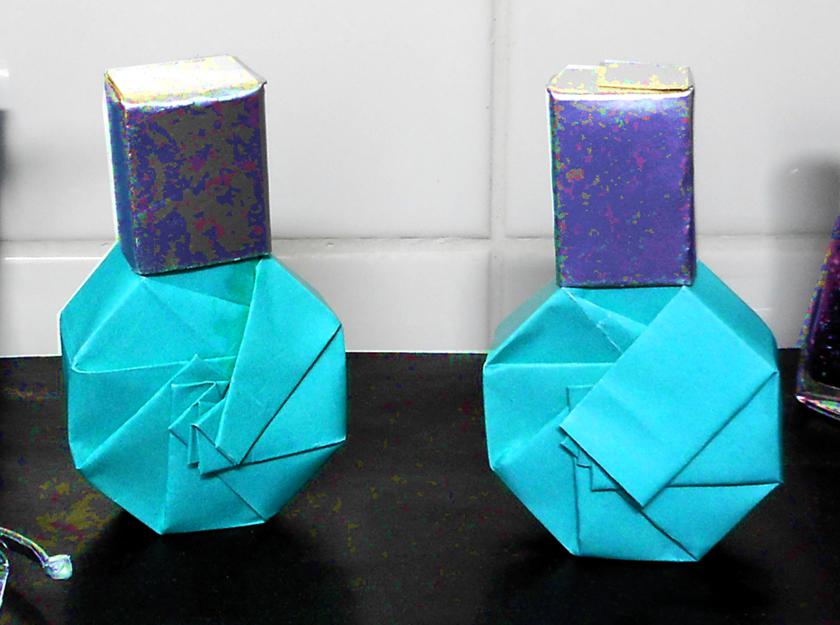 Round Origami Bottles