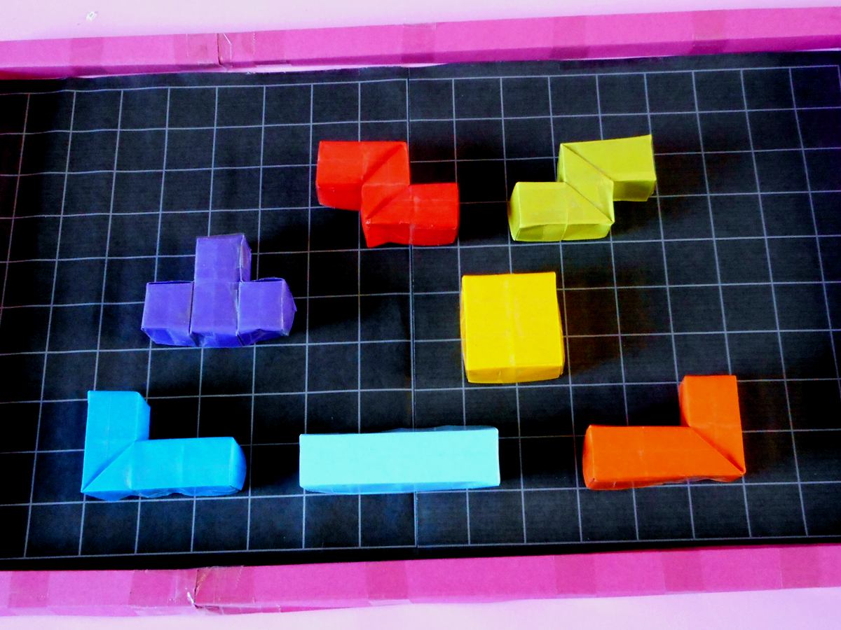 Origami Tetris Blocks