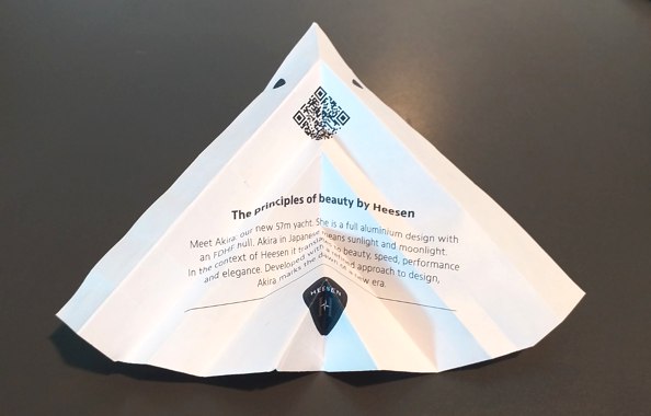 Origami boat folding