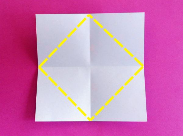 Origami blintz base folding