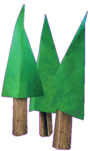 Origami trees