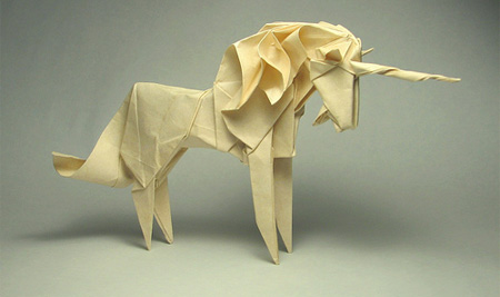 origami eenhoorn