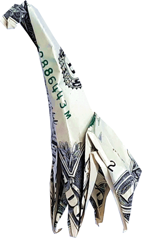 Money Origami Giraffe