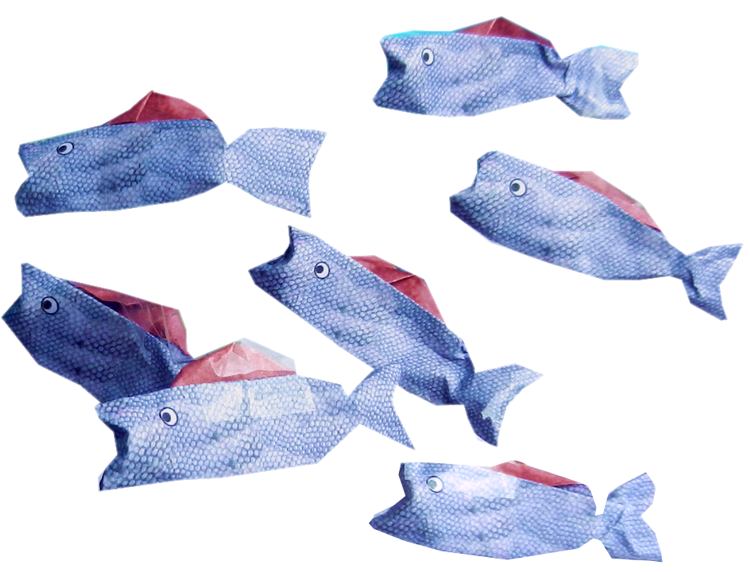 Origami Fish School