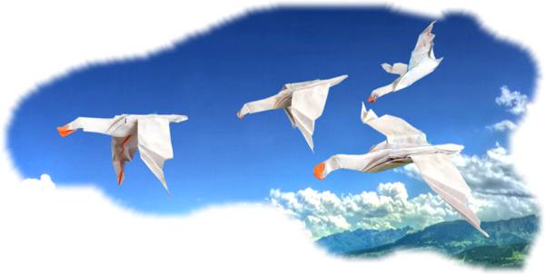 Origami Geese