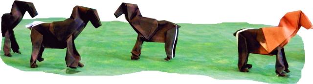 Origami horses