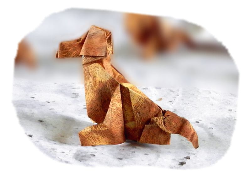 Origami hond