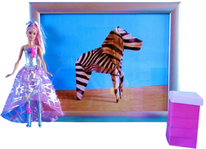 Zebra and a Doll