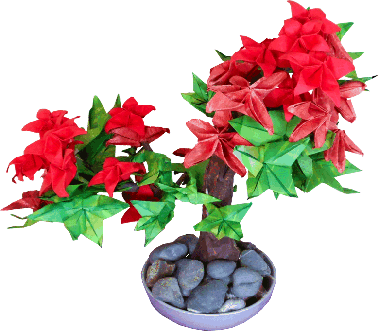 Bonsai Origami Flower Tree