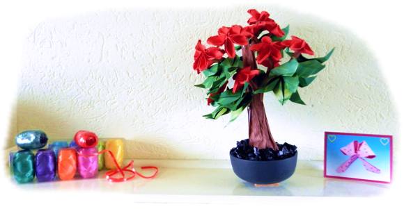 Bonsai Origami Flower Tree