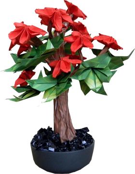 Bonsai Origami Flower Tree