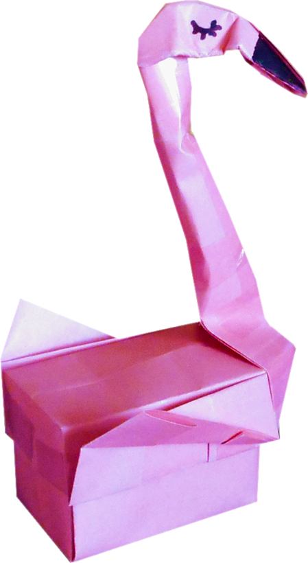 Origami Flamingo Box