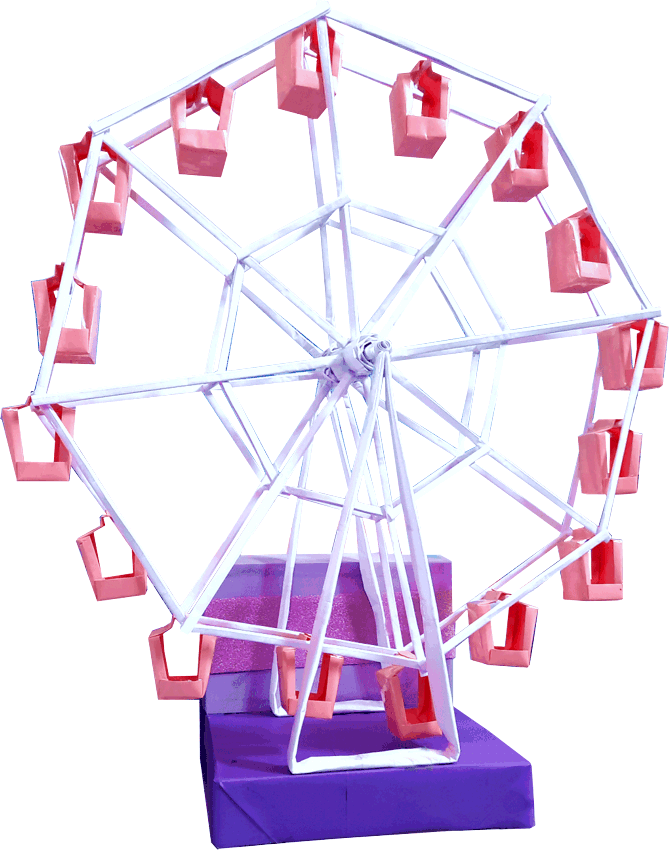 Miniature paper Ferris Wheel