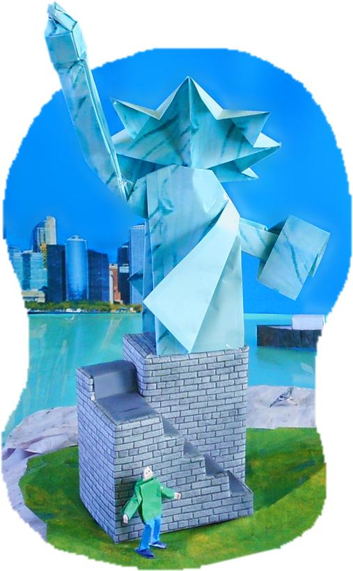 Origami Vrijheidsbeeld