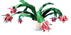 Origami Christmas Cactus