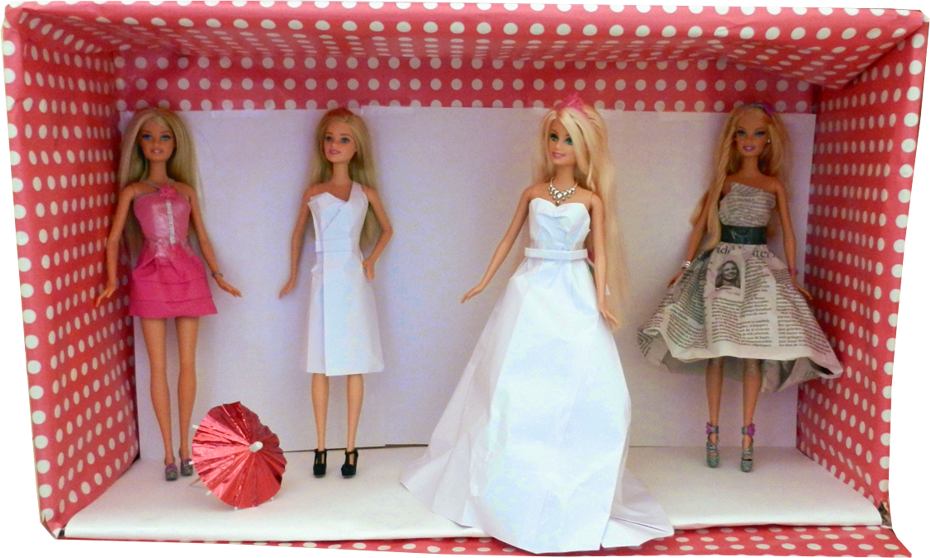 Dolls in Origami Clothes