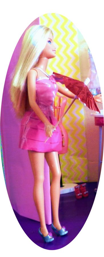 Doll in a pink mini skirt