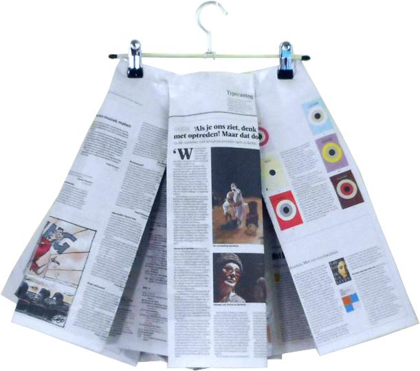 Newspaper Origami Skirt