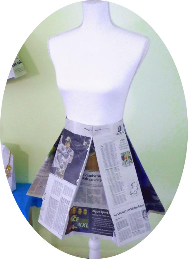 Newspaper Origami Skirt