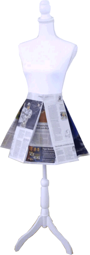 Newspaper Origami Skirt