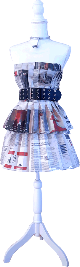 Origami Newspaper Dress