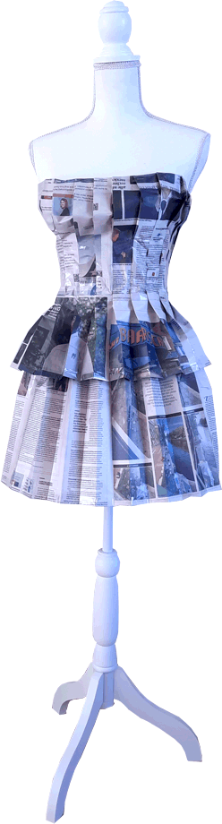 Origami Newspaper Dress