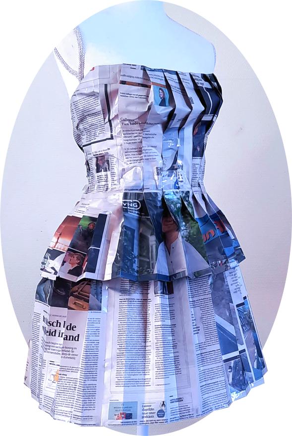 Origami Newspaper Dress