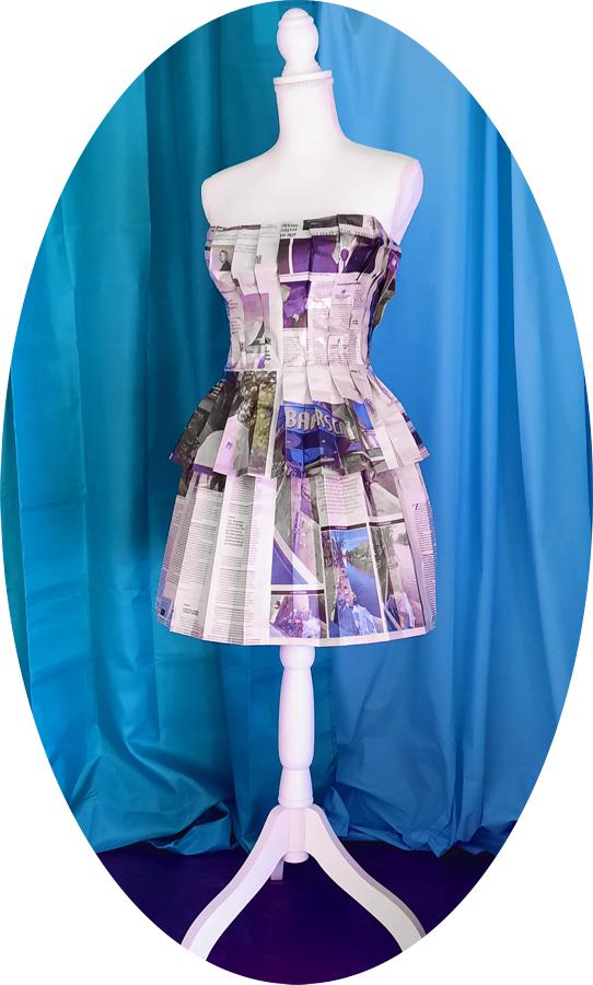 Origami Newspaper Dress