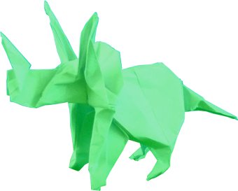 Origami triceratops