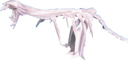 Origami Velociraptor skeleton