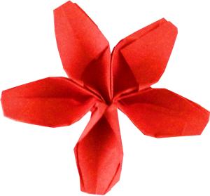 Origami bloem