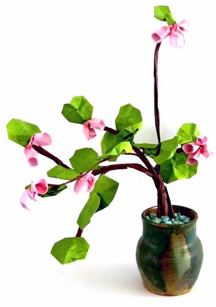 Bonsai Begonia bloem van papier