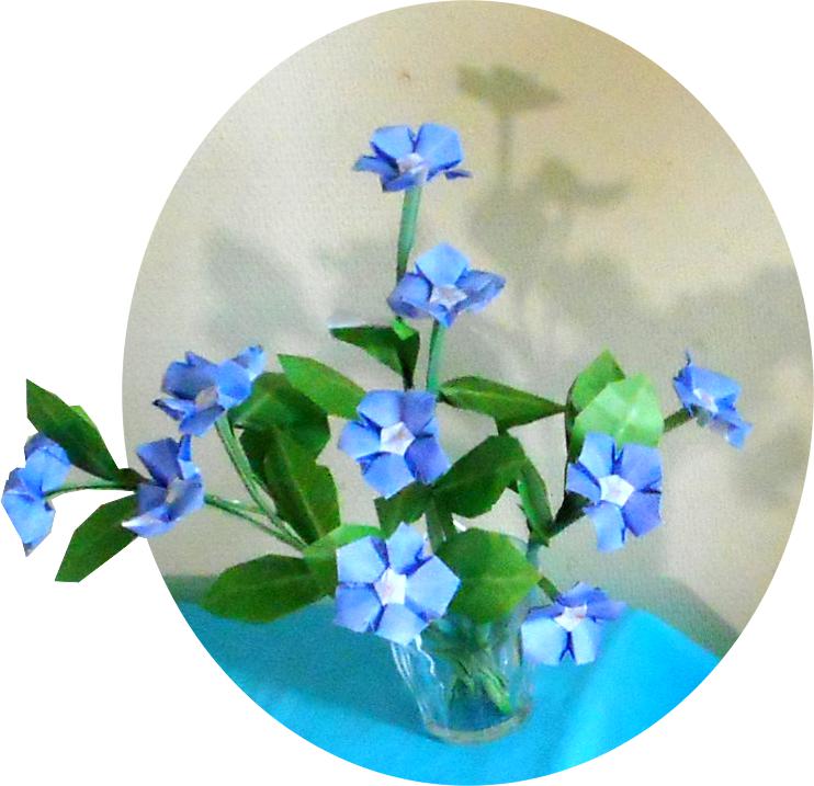 Origami Periwinkle Bloemen