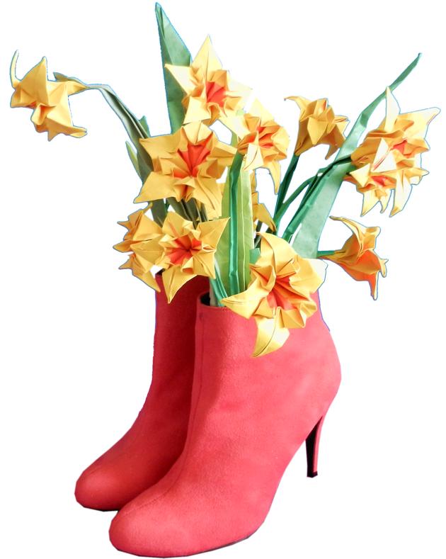 Shoes with flowers