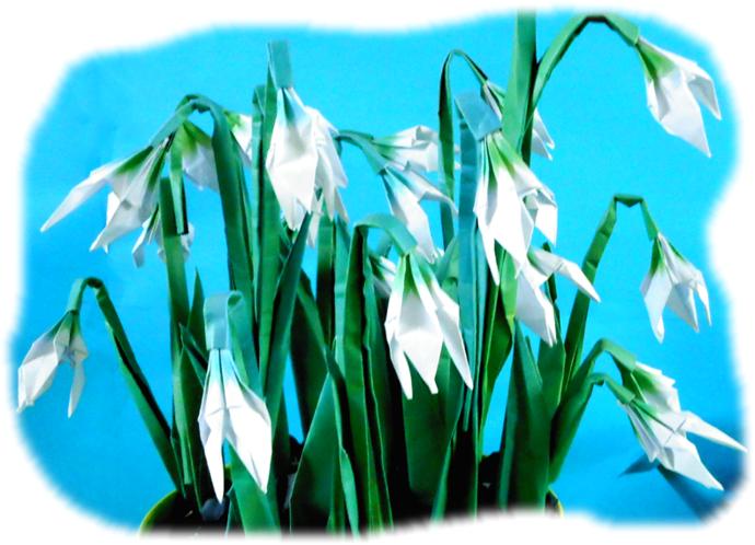 Origami Snowdrops