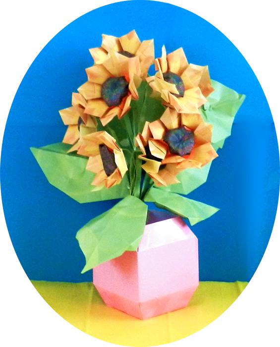 Origami Zonnebloemen