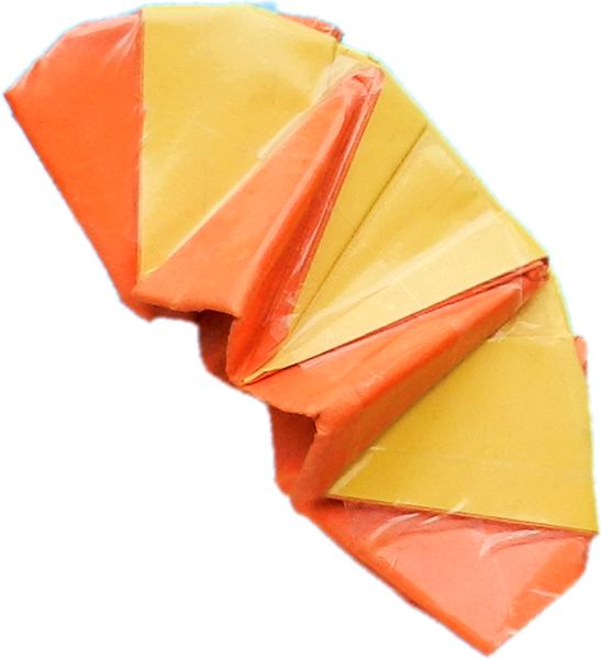 Origami sinaasappelschijfje