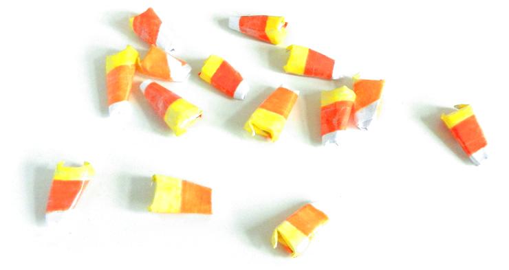 Origami Candy Corn Snoepjes