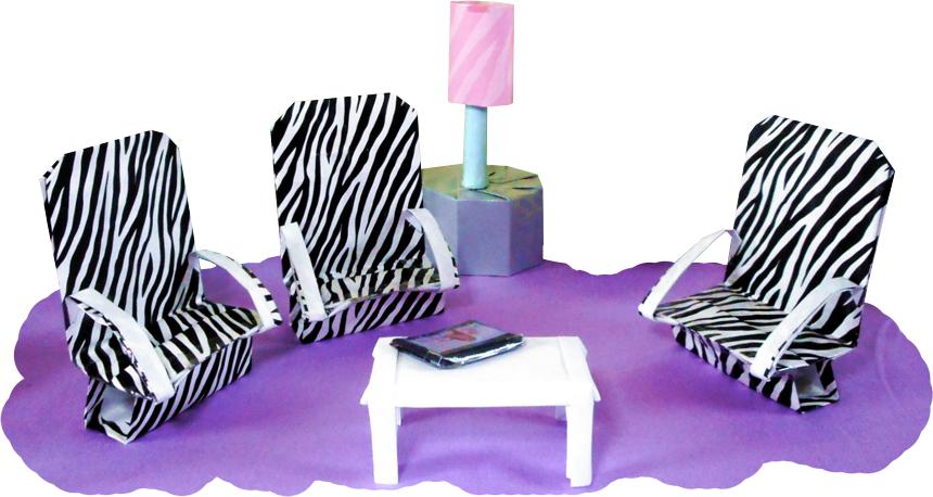 Dollhouse Origami Chairs