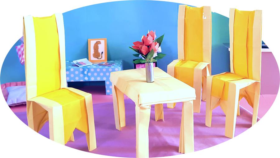 Origami Table and Chairs