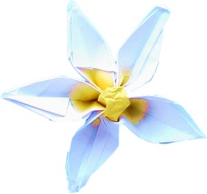 Origami bloem van een Gardenia Plant