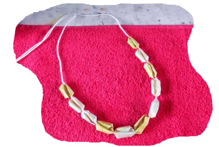 Origami Cowrie Beads Necklace