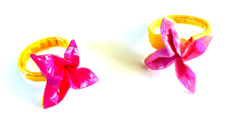 Origami Flower Rings