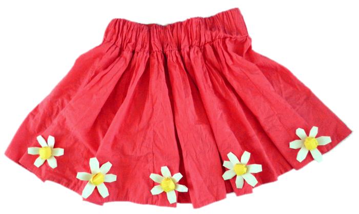 Skirt with paper Daisies