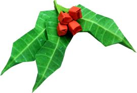 Origami Holly Leaf