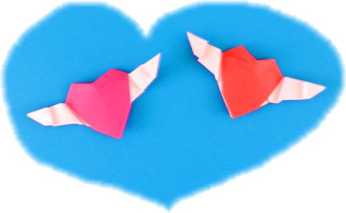 Origami Winged Hearts