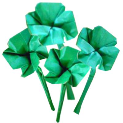 Origami Clovers