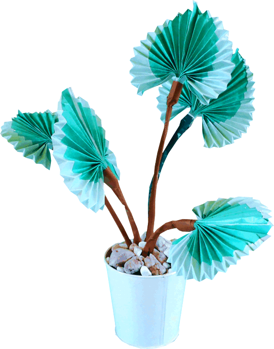 Origami Palm Leaf Plant